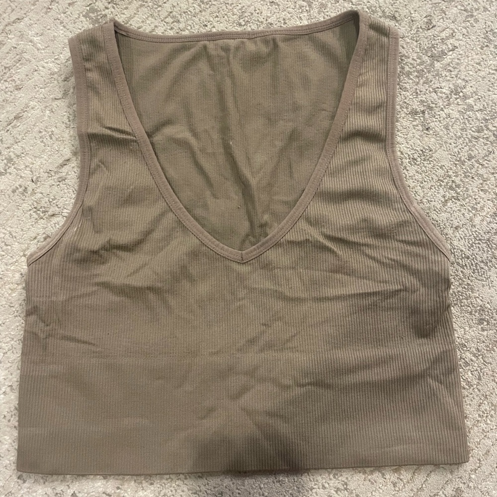Women's Tan Sleeveless Top